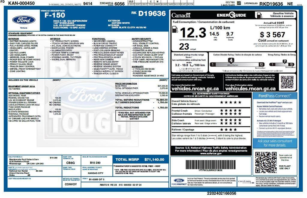 used 2024 Ford F-150 car, priced at $43,973