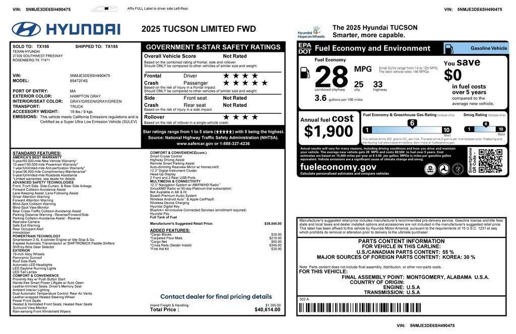 used 2025 Hyundai Tucson car, priced at $30,575