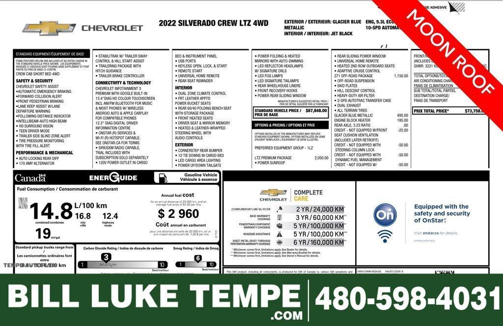 used 2022 Chevrolet Silverado 1500 car, priced at $44,973