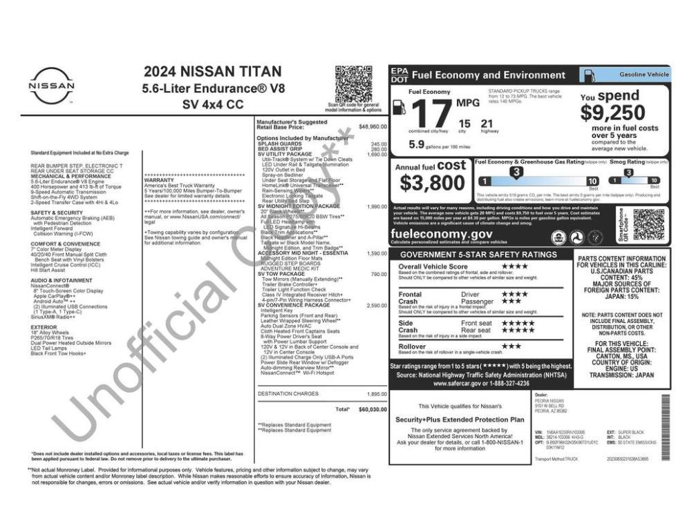 used 2024 Nissan Titan car, priced at $40,573