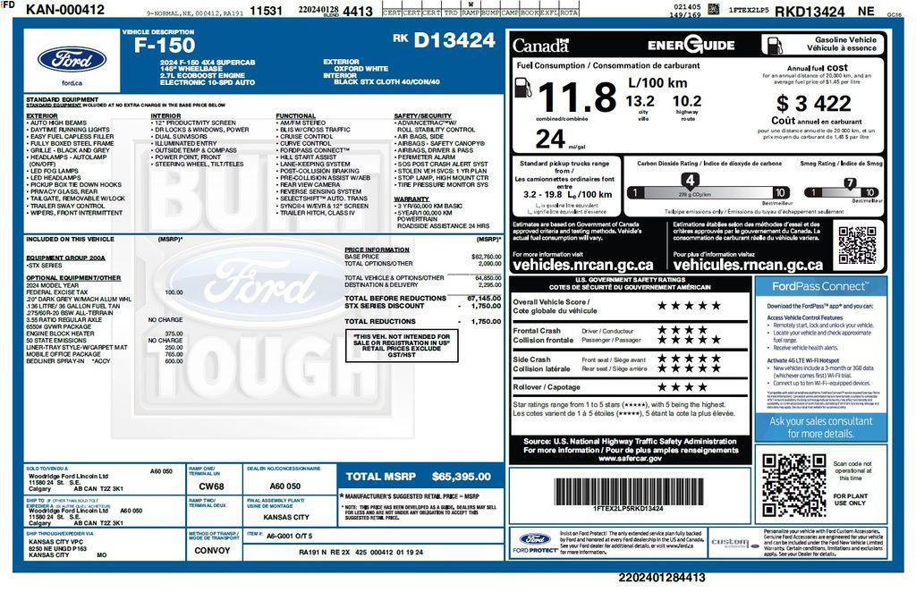 used 2024 Ford F-150 car, priced at $37,673