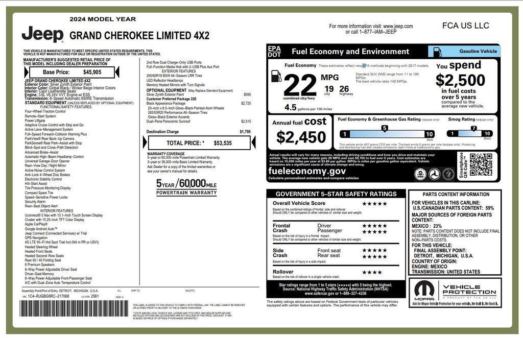 used 2024 Jeep Grand Cherokee car, priced at $30,475