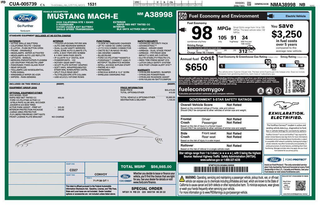 used 2022 Ford Mustang Mach-E car, priced at $28,773
