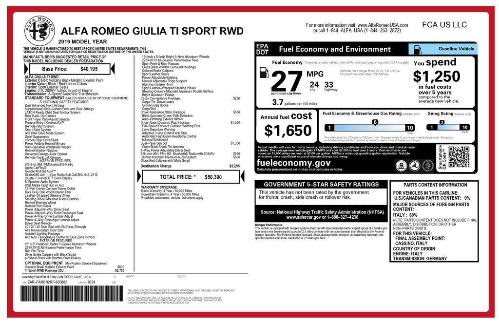 used 2019 Alfa Romeo Giulia car