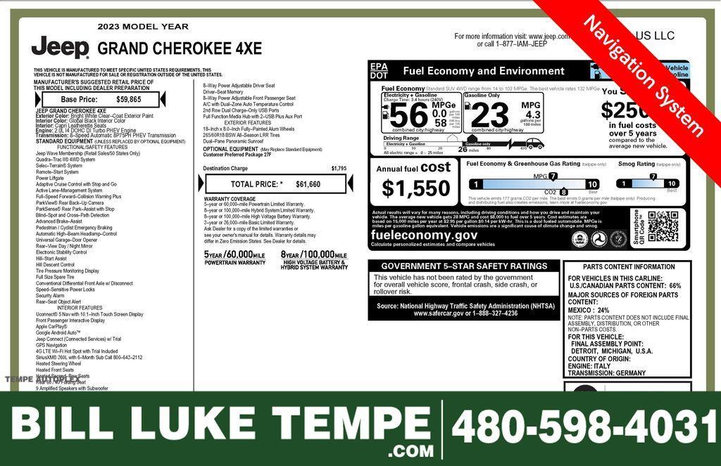 used 2023 Jeep Grand Cherokee 4xe car, priced at $30,073