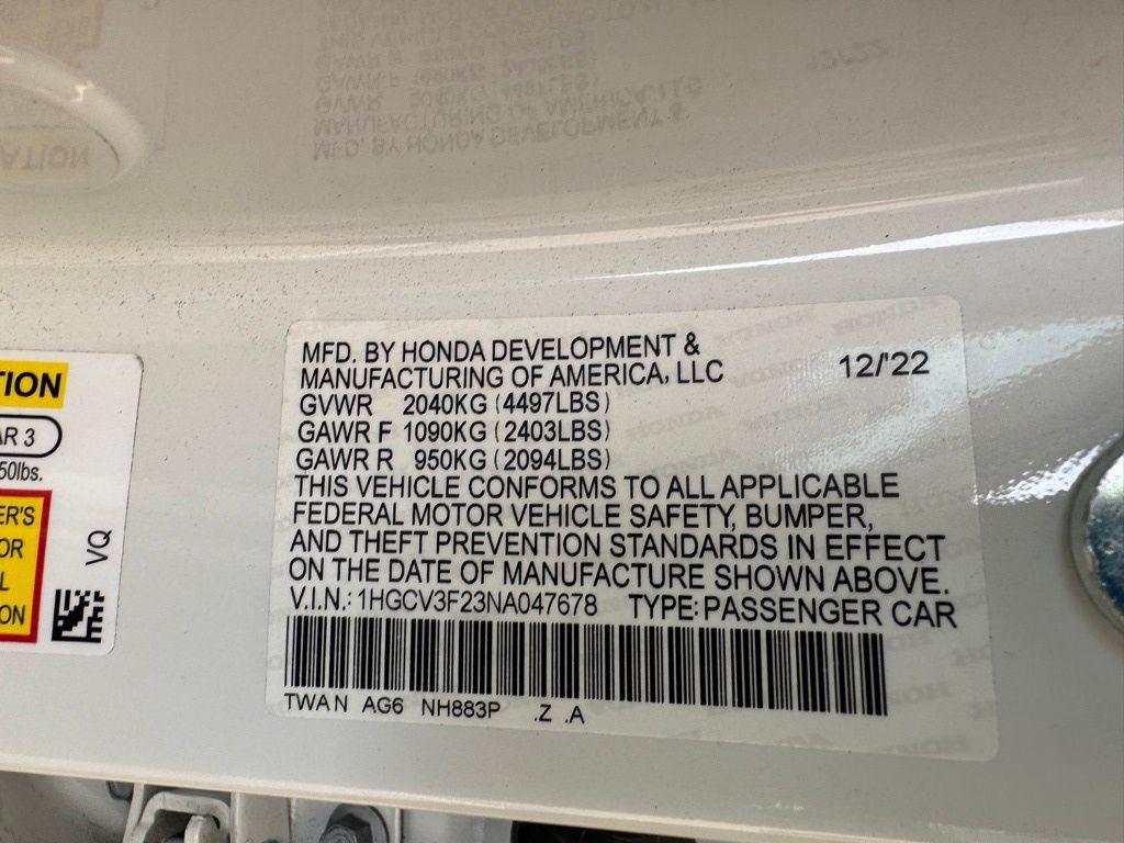 used 2022 Honda Accord Hybrid car, priced at $29,524