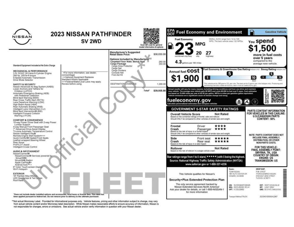 used 2023 Nissan Pathfinder car, priced at $33,573