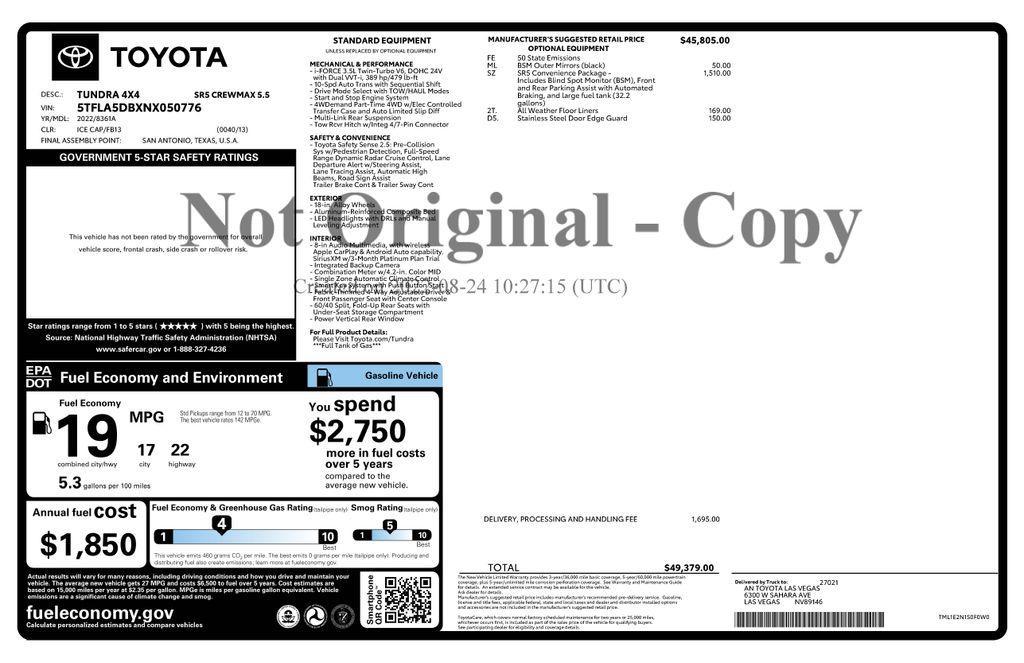 used 2022 Toyota Tundra car, priced at $36,173