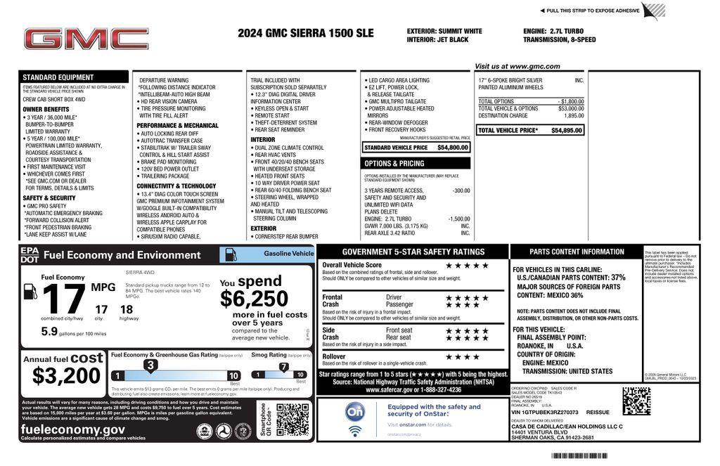 used 2024 GMC Sierra 1500 car, priced at $40,473