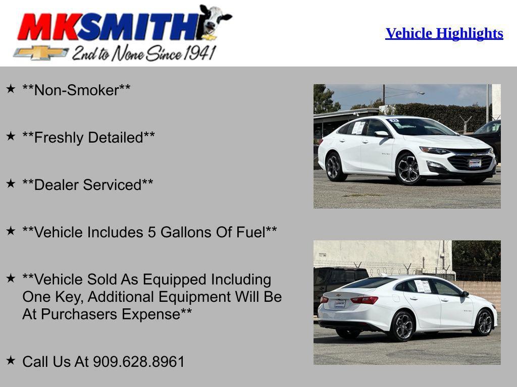 used 2023 Chevrolet Malibu car, priced at $16,995