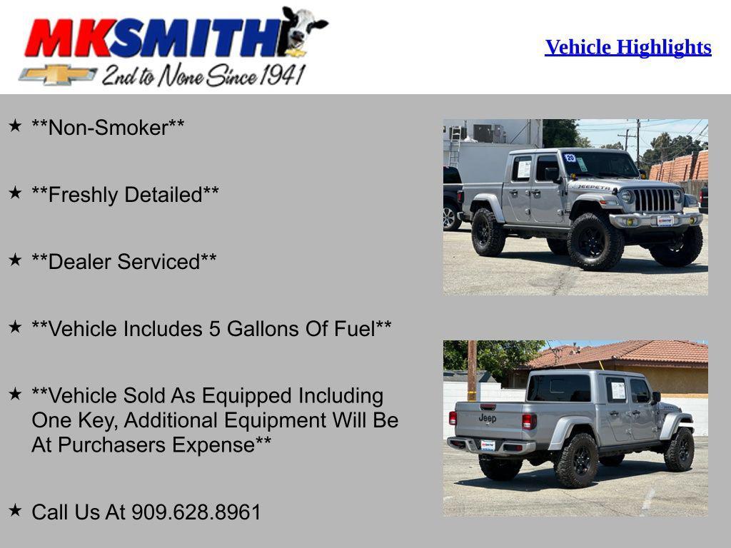 used 2020 Jeep Gladiator car, priced at $28,999