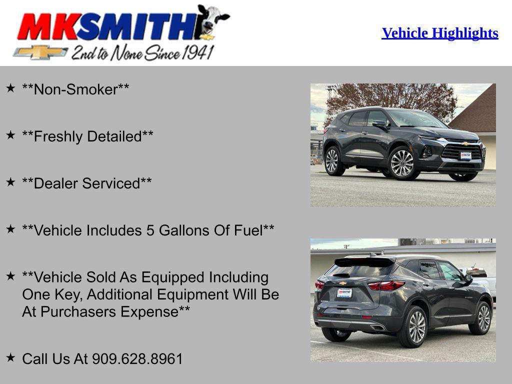 used 2022 Chevrolet Blazer car, priced at $33,995