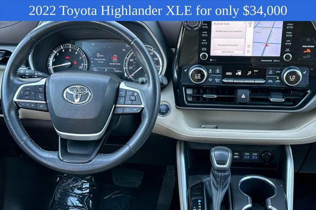 used 2022 Toyota Highlander car, priced at $34,000