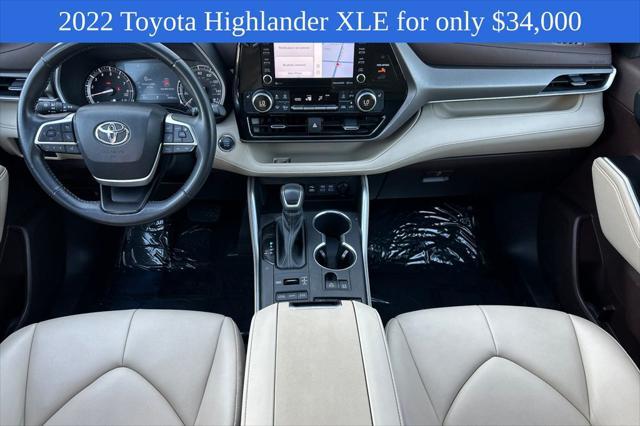 used 2022 Toyota Highlander car, priced at $34,000