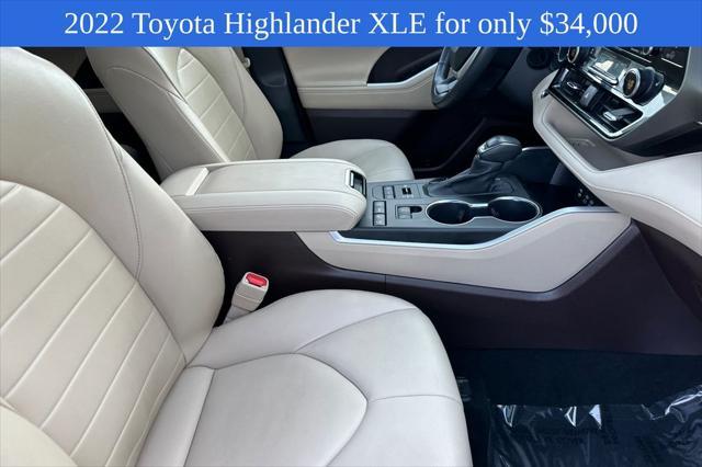 used 2022 Toyota Highlander car, priced at $34,000