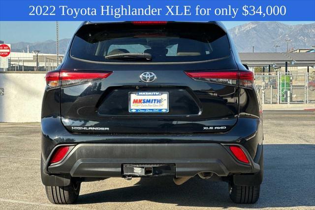 used 2022 Toyota Highlander car, priced at $34,000