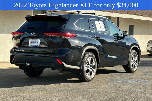 used 2022 Toyota Highlander car, priced at $34,000