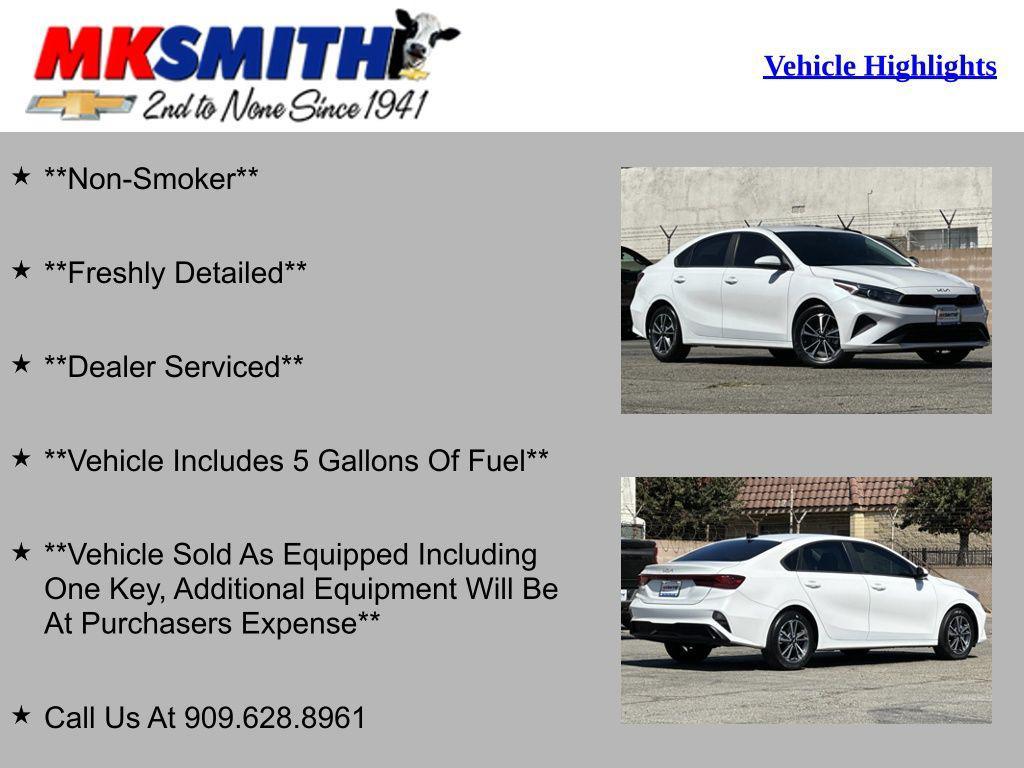 used 2022 Kia Forte car, priced at $16,995