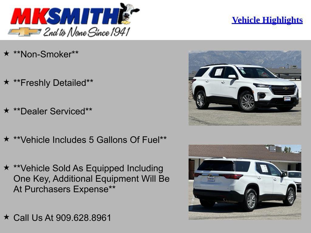 used 2023 Chevrolet Traverse car, priced at $33,500