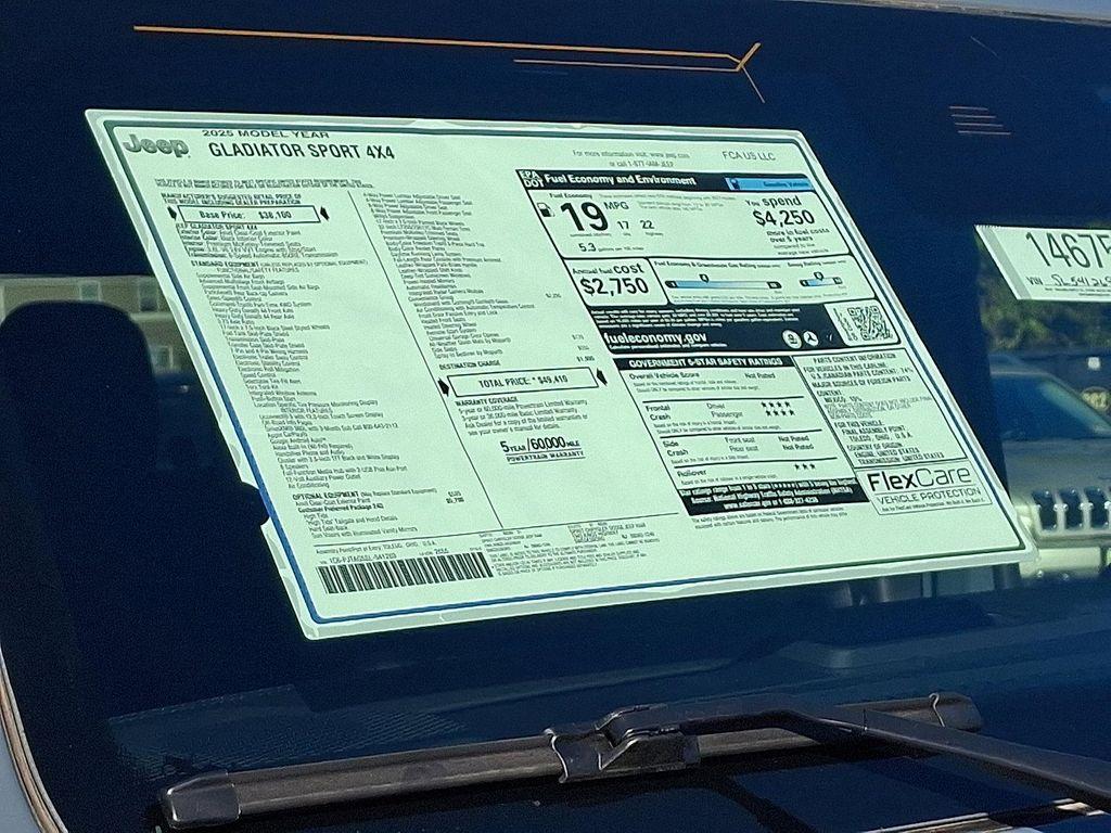 new 2025 Jeep Gladiator car, priced at $49,410