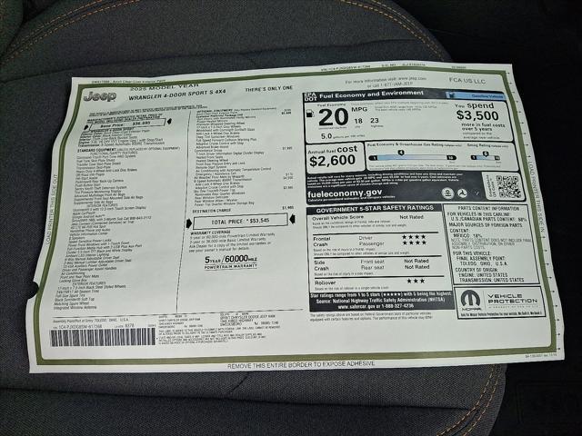 new 2025 Jeep Wrangler car, priced at $53,545