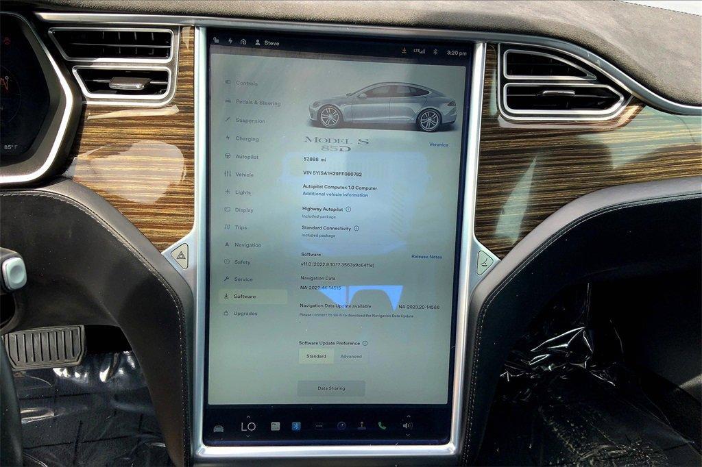 used 2015 Tesla Model S car, priced at $22,700