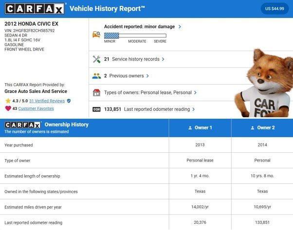 used 2012 Honda Civic car, priced at $9,400