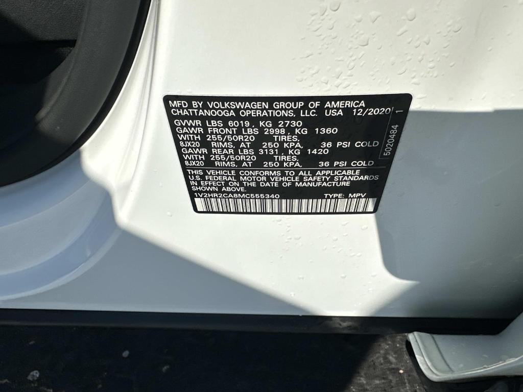 used 2021 Volkswagen Atlas car, priced at $24,750
