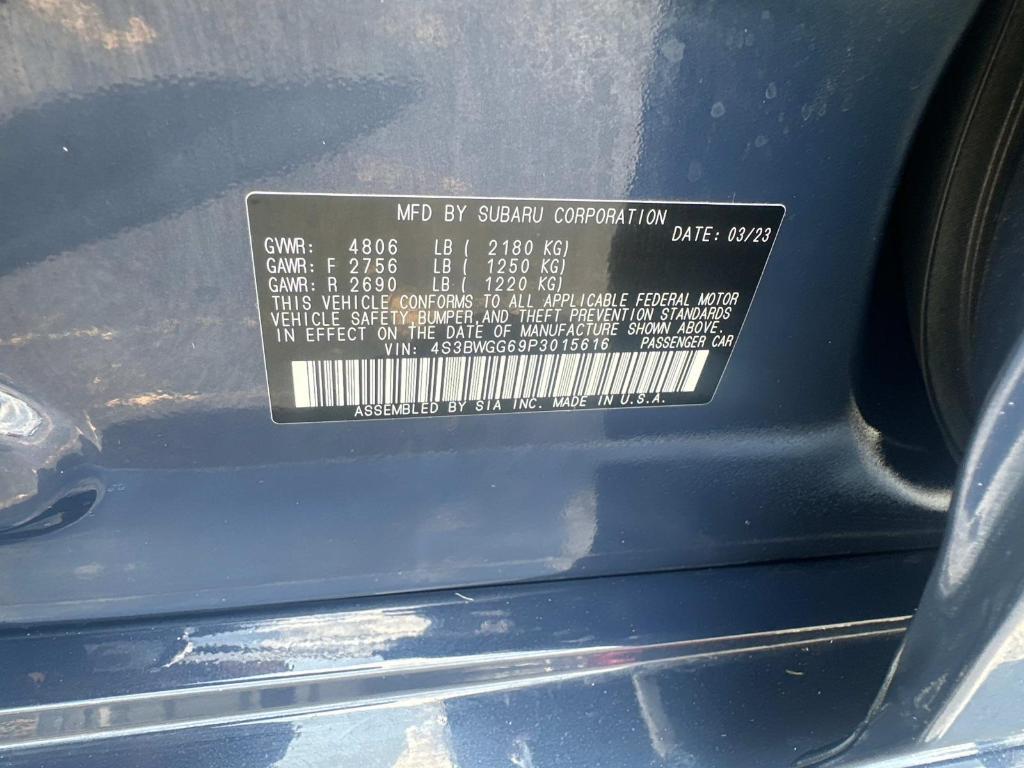 used 2023 Subaru Legacy car, priced at $27,900