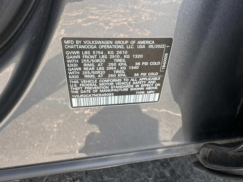 used 2022 Volkswagen Atlas car, priced at $27,750