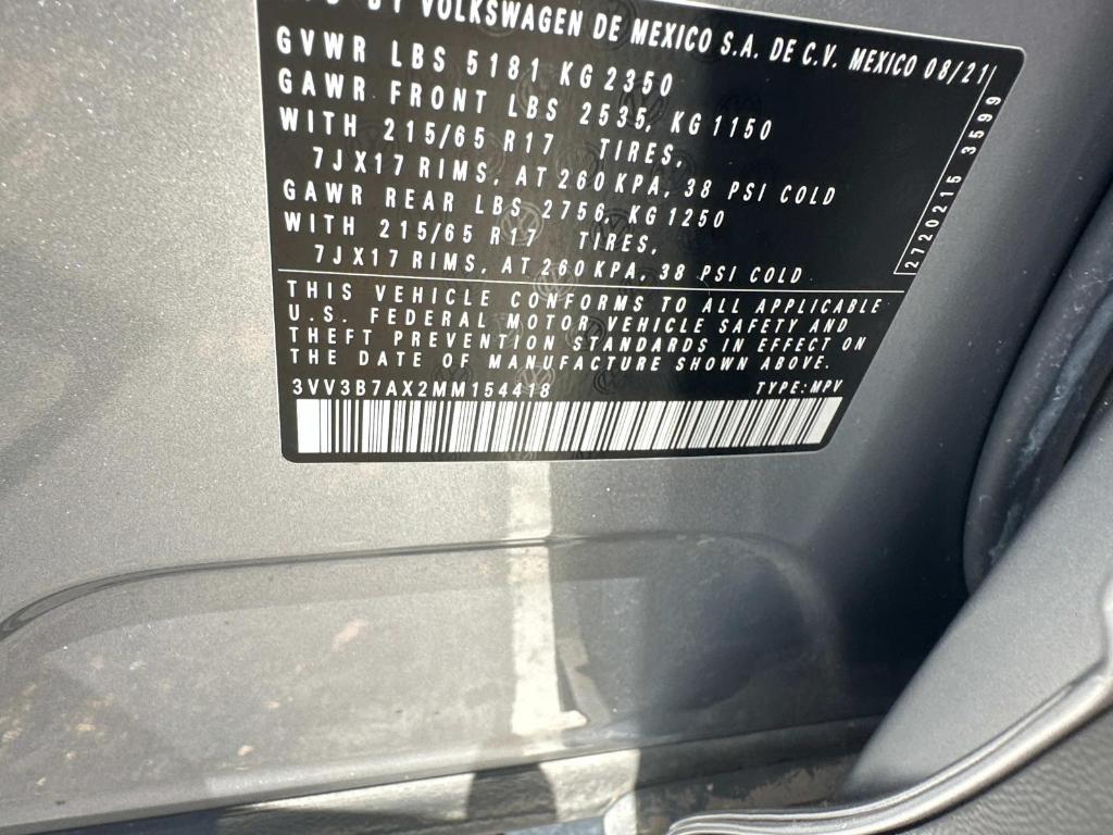 used 2021 Volkswagen Tiguan car, priced at $21,450