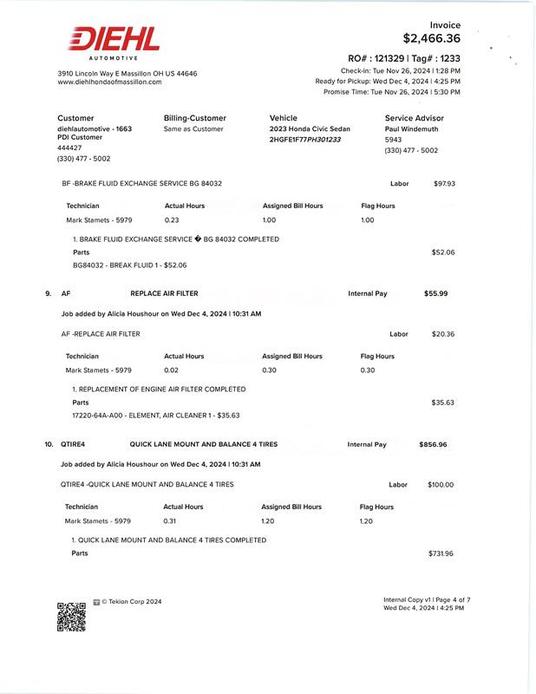 used 2023 Honda Civic car, priced at $23,200