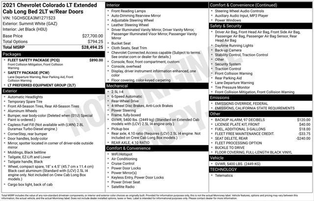used 2021 Chevrolet Colorado car, priced at $17,491