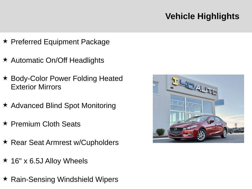 used 2017 Mazda Mazda3 car, priced at $11,491