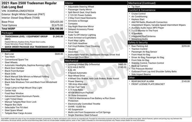 used 2021 Ram 2500 car, priced at $18,991