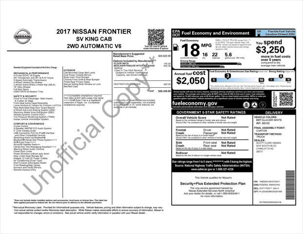 used 2017 Nissan Frontier car, priced at $12,950