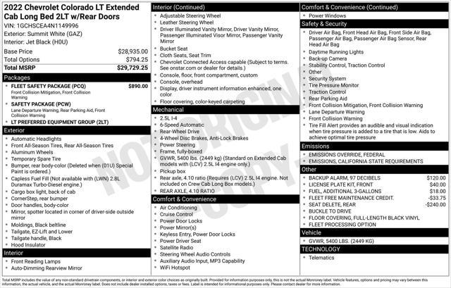 used 2022 Chevrolet Colorado car, priced at $16,900