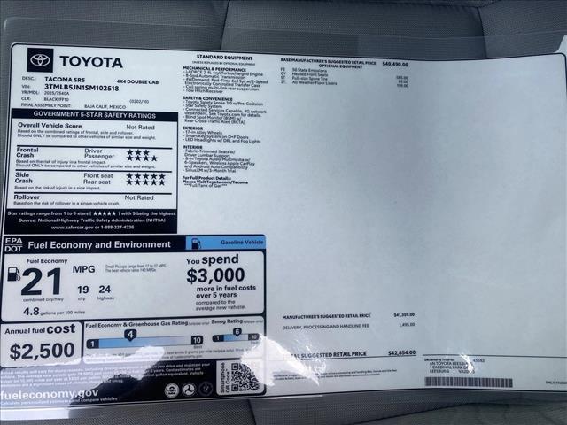 used 2025 Toyota Tacoma car, priced at $37,428