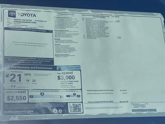 new 2024 Toyota Tacoma car, priced at $51,030