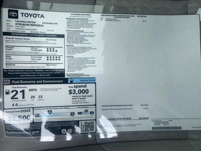 new 2025 Toyota Tacoma car, priced at $54,249