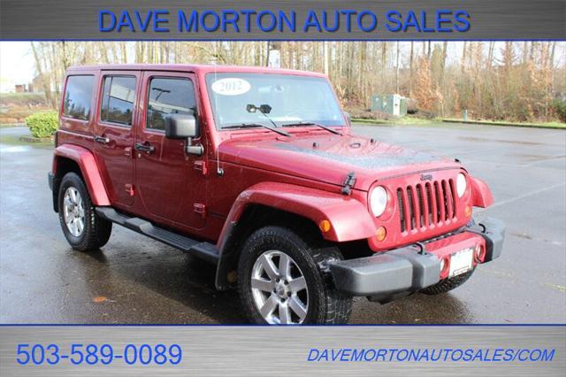 used 2012 Jeep Wrangler Unlimited car, priced at $14,995