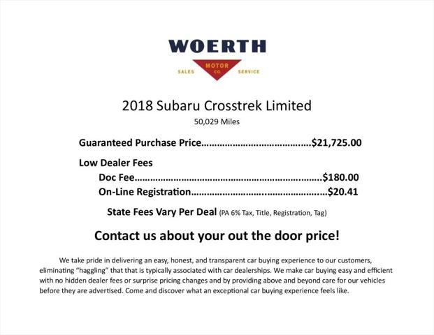used 2018 Subaru Crosstrek car, priced at $21,725
