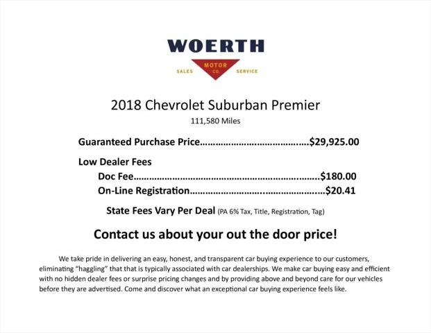 used 2018 Chevrolet Suburban car, priced at $29,925
