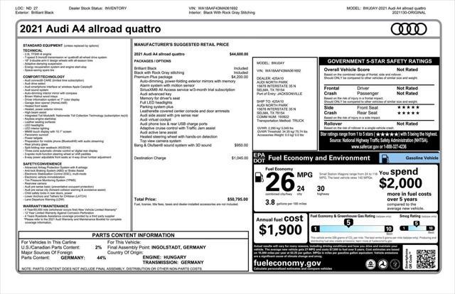 used 2021 Audi A4 allroad car, priced at $32,898