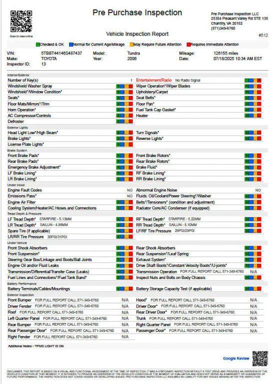 used 2006 Toyota Tundra car, priced at $10,495