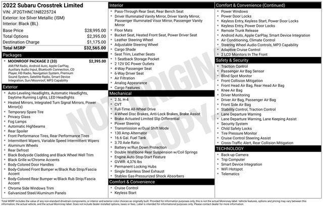 used 2022 Subaru Crosstrek car, priced at $23,990