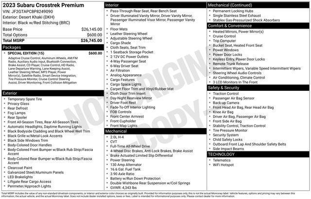 used 2023 Subaru Crosstrek car, priced at $25,790