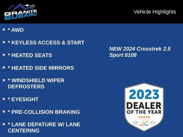 new 2024 Subaru Crosstrek car, priced at $33,665
