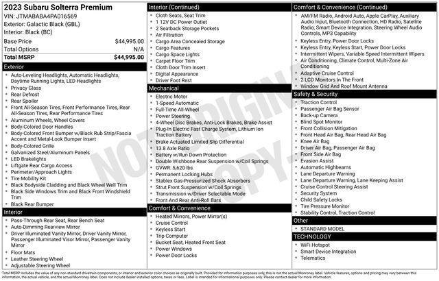 used 2023 Subaru Solterra car, priced at $22,990