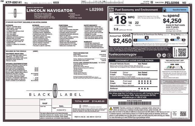 used 2023 Lincoln Navigator car, priced at $74,990